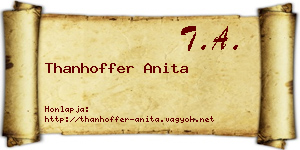 Thanhoffer Anita névjegykártya