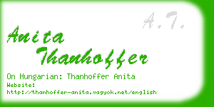 anita thanhoffer business card